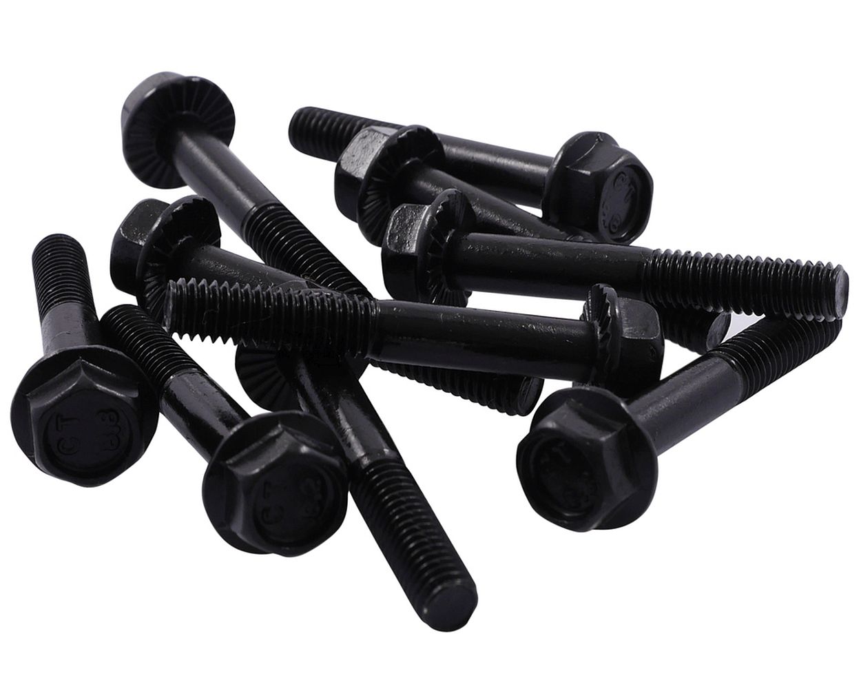 Flansch Schrauben M6x40 10 Stück schwarz