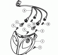  BT125T-12C1 4T AC Scheinwerfer für Baotian BT49QT-12, YY50QT-6