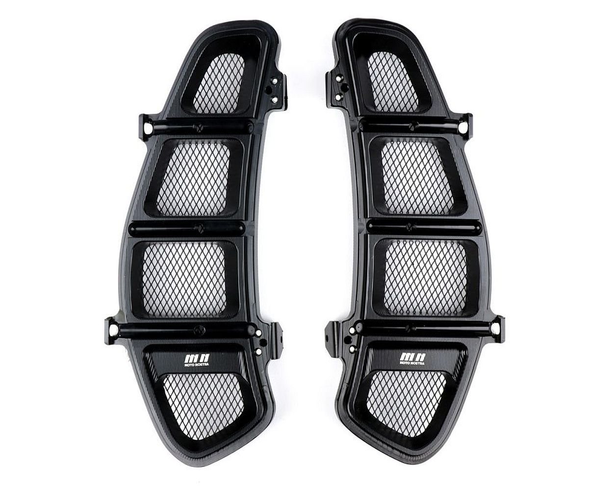 Gepäckfachgitter Lüftungsgitter Set MOTO NOSTRA, CNC, schwarz glanz