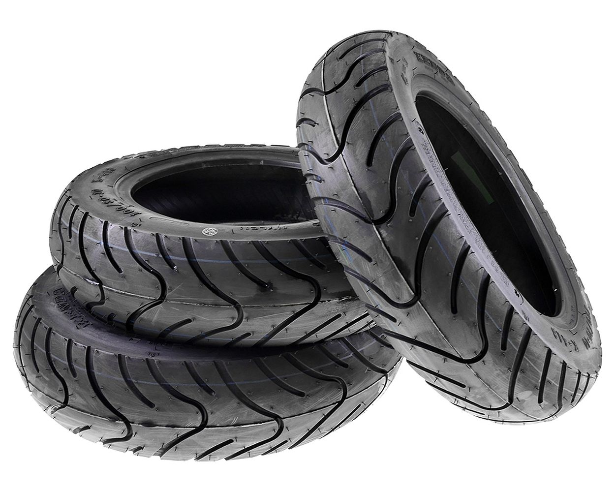 3x Winter Allwetter M+S Reifen 100/90-10 + Felgen Für Piaggio Ape 50 71-80 TL2T
