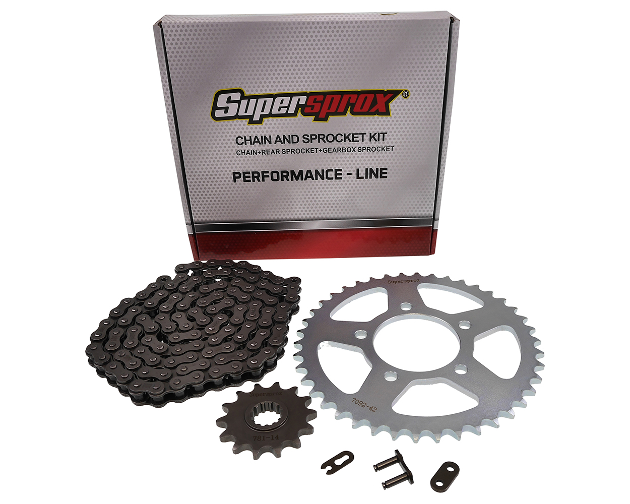 Kettensatz Performance KIT Stahl SUPERSPROX 525 Teilung, 14 / 42 Zähne