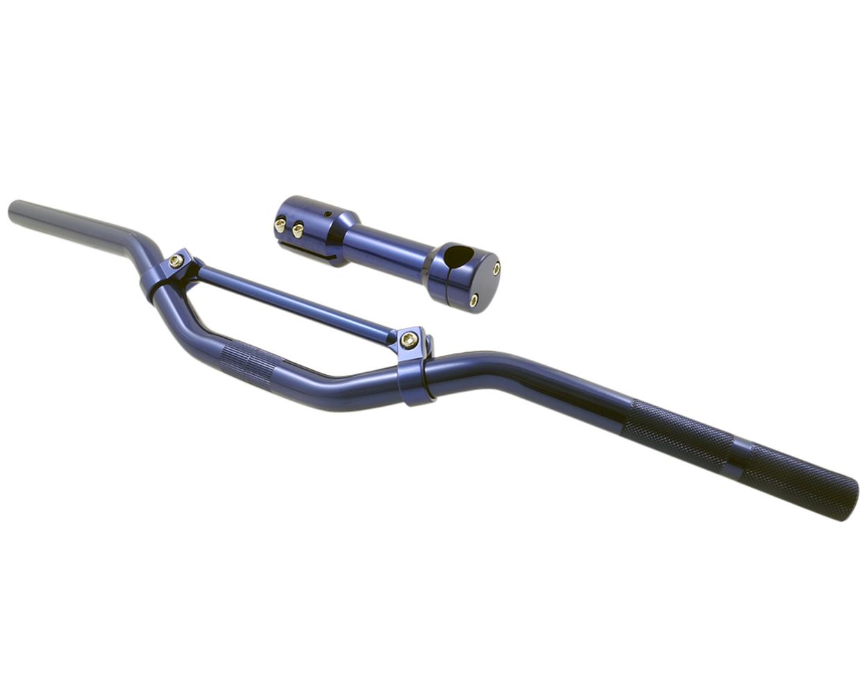 Downhill Lenker Set mit Aufnahme blau eloxiert