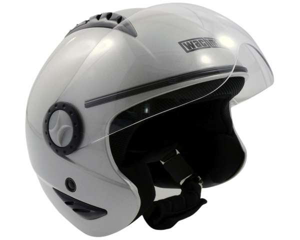 Casque jet WACHMANN WA-40 Comes argent brillant