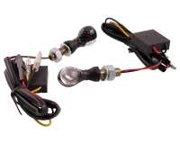 Blinker VANEZ Bubble LED carbon Paar Mini klein universal E-Nummer, Custom, Motorrad, Mokick, Scooter, Roller, Mofa, Moped, Quad, ATV