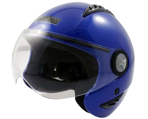 Casque jet WACHMANN WA-40 Comes bleu brillant