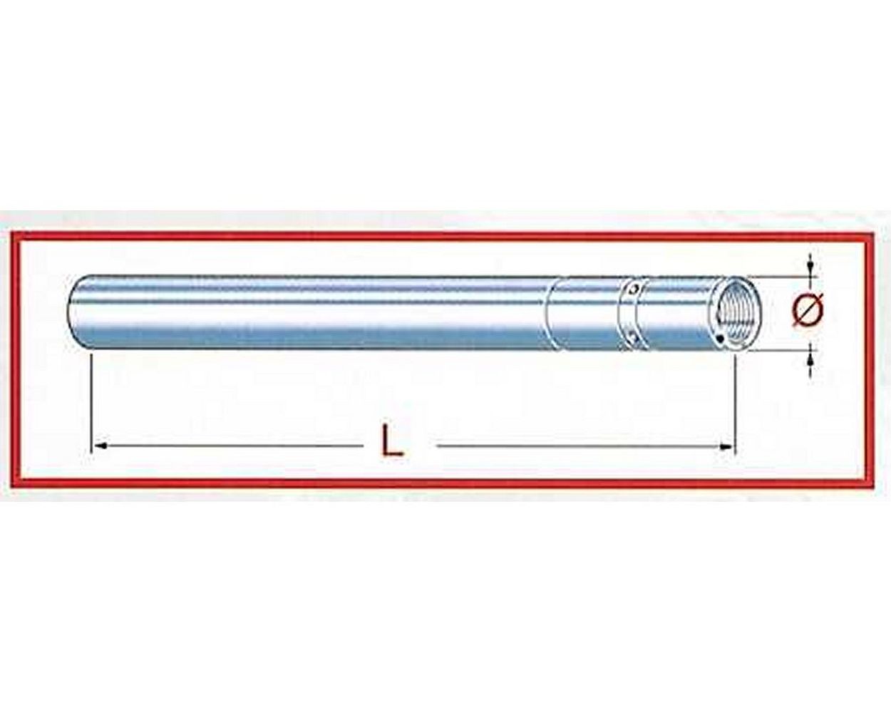 Standrohr Gabel 600, D=41 mm L=625 mm