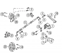  Rexy 125 4T AC Bremsanlage hinten Rex RS750, RS1000, RS1100, Imola 50 / 125