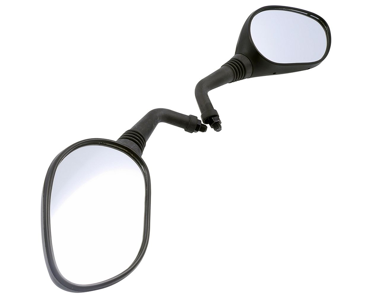 Spiegel STANDARD Motorrad universal Basic schwarz/weisse Einlage