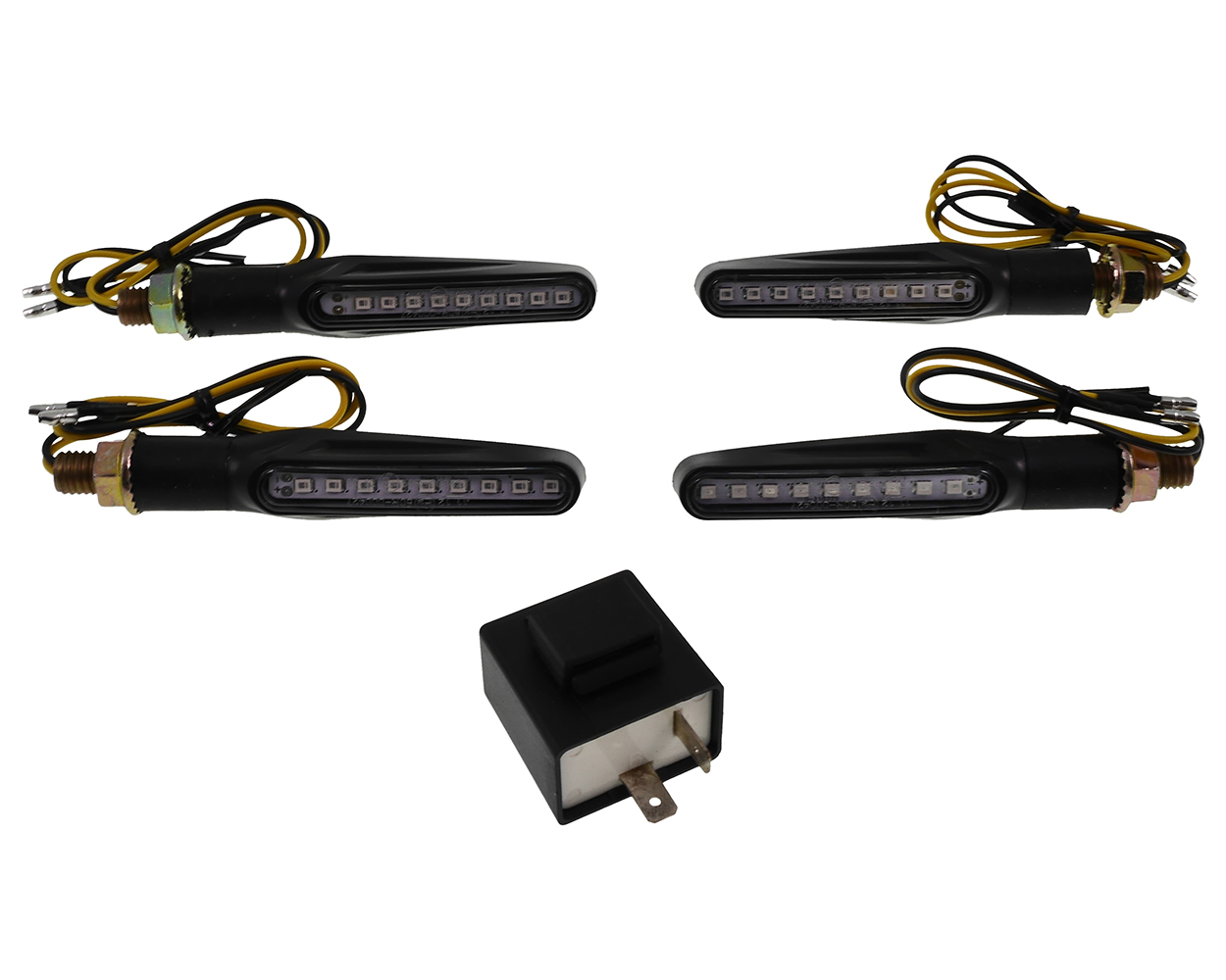 4x Motorrad Roller Led Blinker Laufeffekt Lauflicht Sequentiell Blinkerrelais Universal