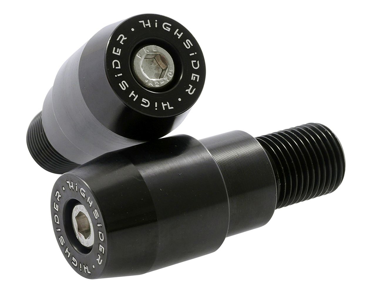 Lenkerendengewichte HIGHSIDER für 1 Zoll Lenkerendenspiegel Aluminium schwarz