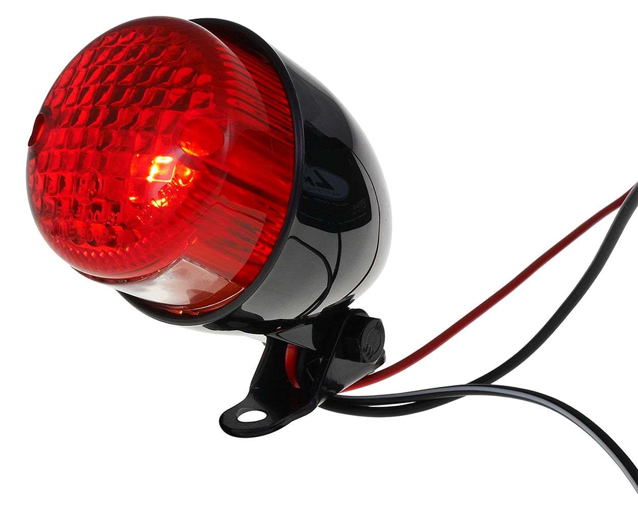 LED Rücklicht Mit Kennzeichenbeleuchtung Für Motorrad & Quad – E-geprüft, Rotes Glas