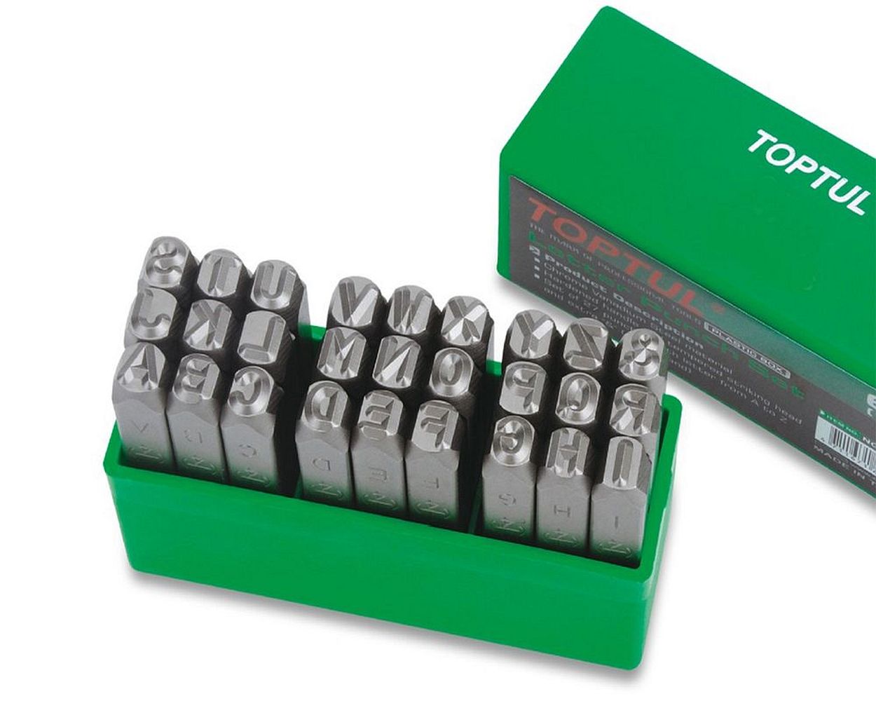 Schlagstempel, Schlagzahlen TOPTUL 5 mm, Buchstaben A-Z