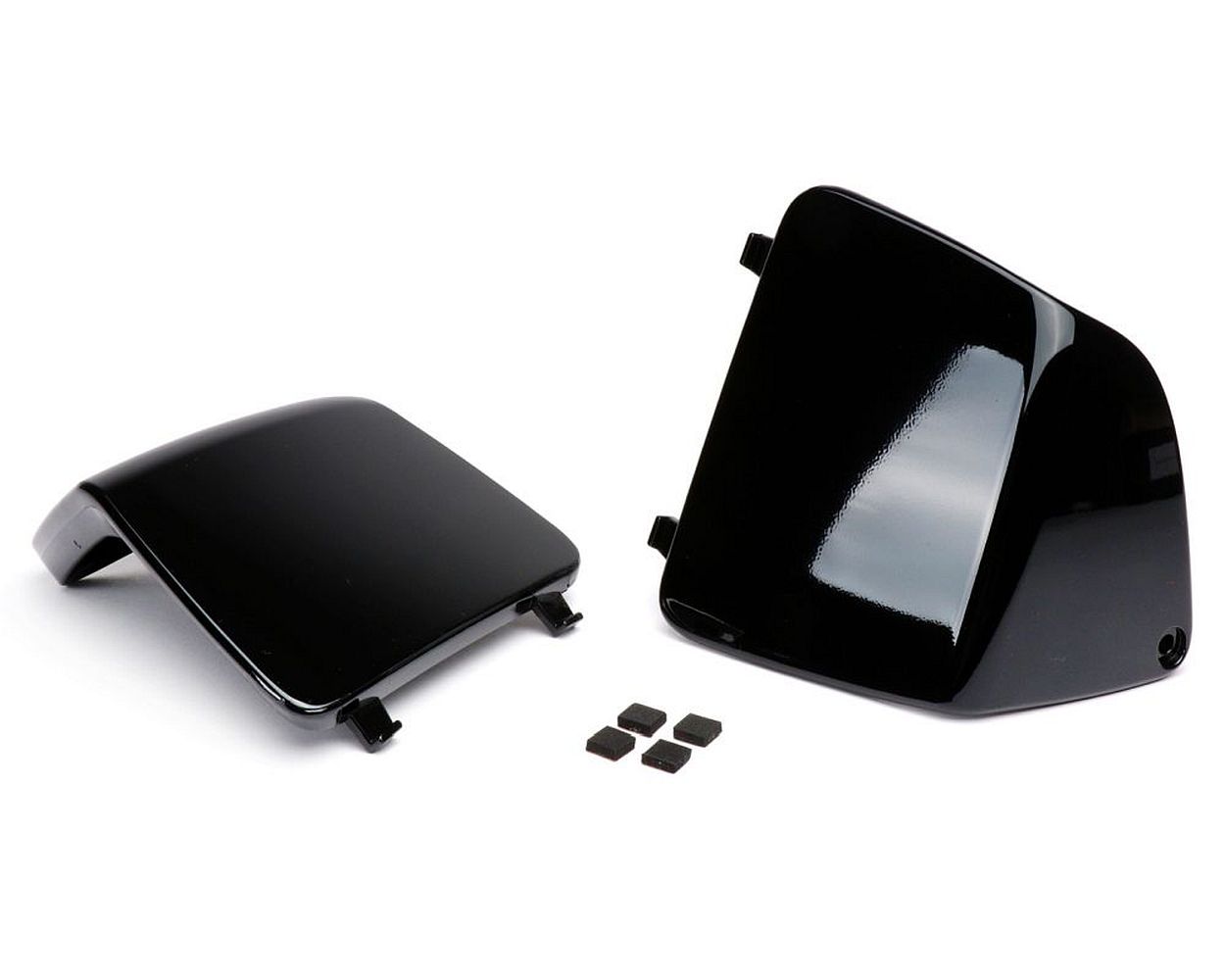 Wartungsklappen Set Beinschild schwarz glanz MOTO NOSTRA