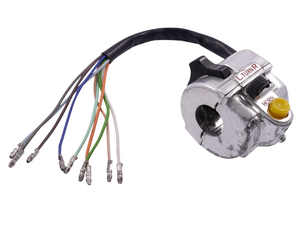 Schaltereinheit links chrom mit Hupe, Licht, Blinker
