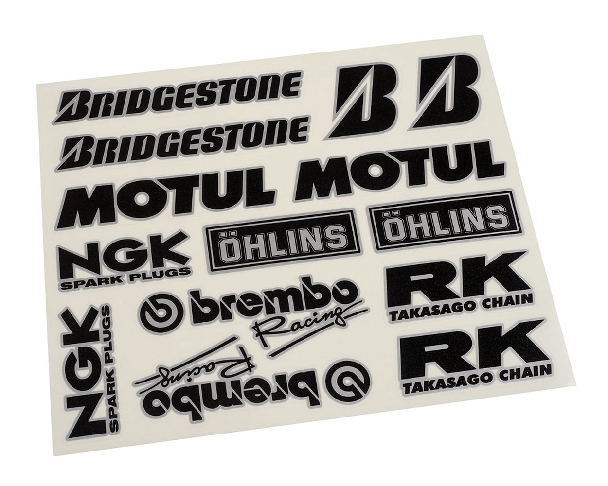 Aufklebersatz Sponsorkit ca. 2x24 cm, Bridgestone, Motul, NG