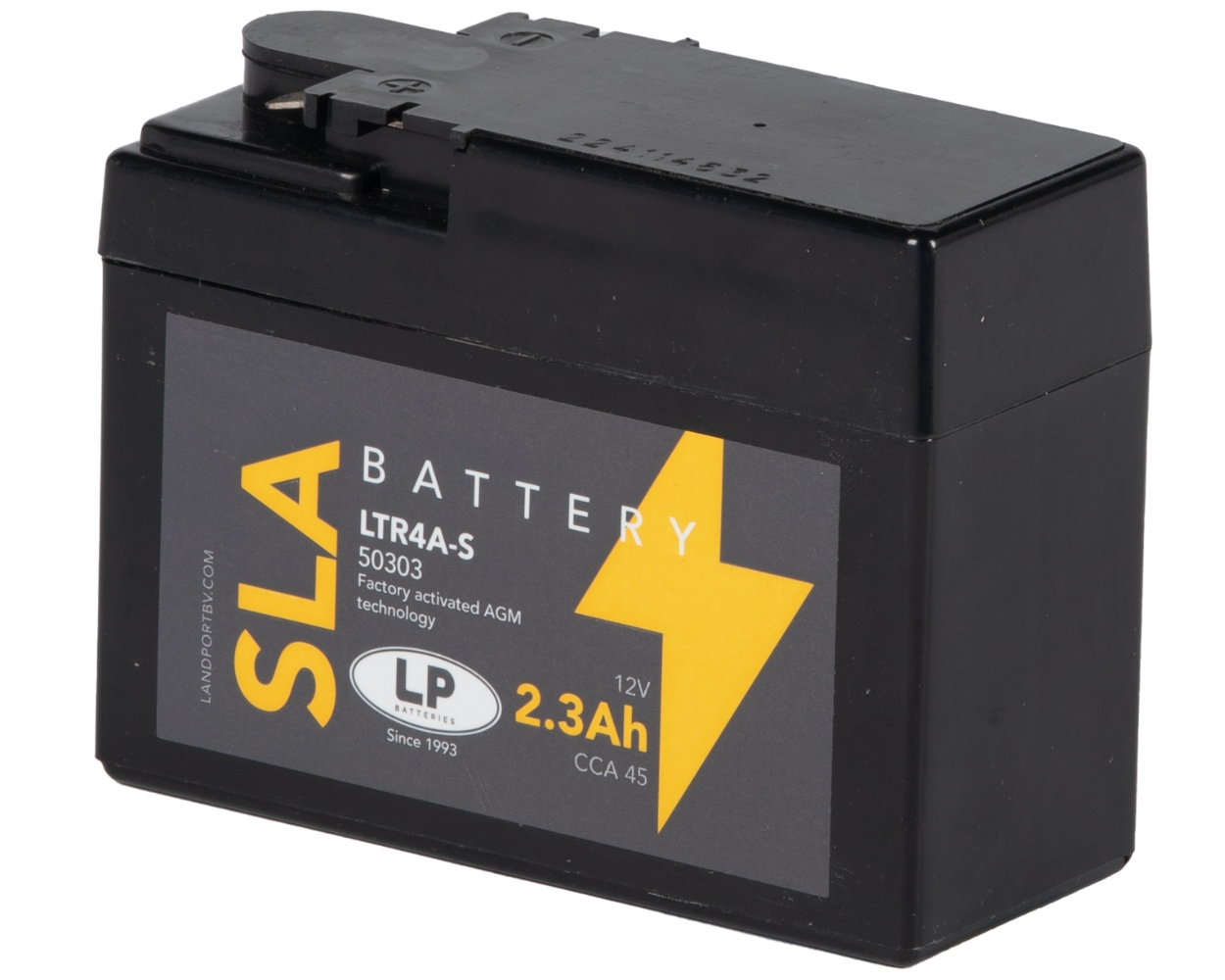 Batterie LANDPORT LTR4 A-S SLA 12 V 2, 3 Ah, 113x48x85 mm Universal kompatibel für Roller, Moped, Schaltmoped, Vespa, Mofa