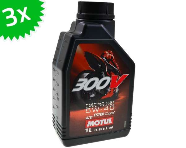 Huile moteur MOTUL 4T 5W40 - 300V FL Road Racing