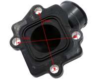 Ansaugstutzen offen ungedrosselt kompatibel für Minarelli liegend / China 2-Takt 50ccm Yamaha Aerox, Mach G, Neos, MBK Nitro, Booster, Aprilia SR50