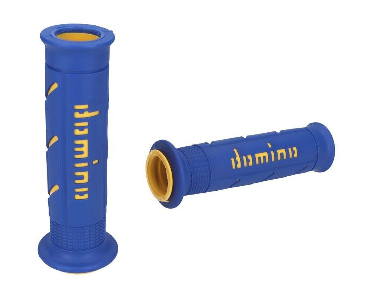 Lenkergriffe DOMINO A250 On-Road mit offenen Enden BLAU / GELB