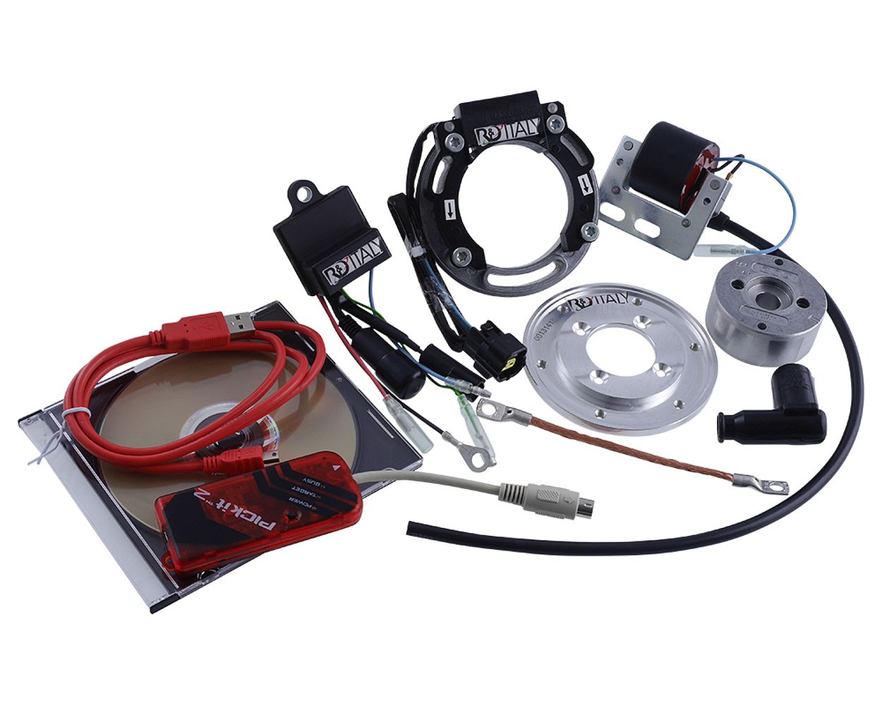 Innenrotor Zündanlage R&D PVL Digital frei programmierbar Piaagio