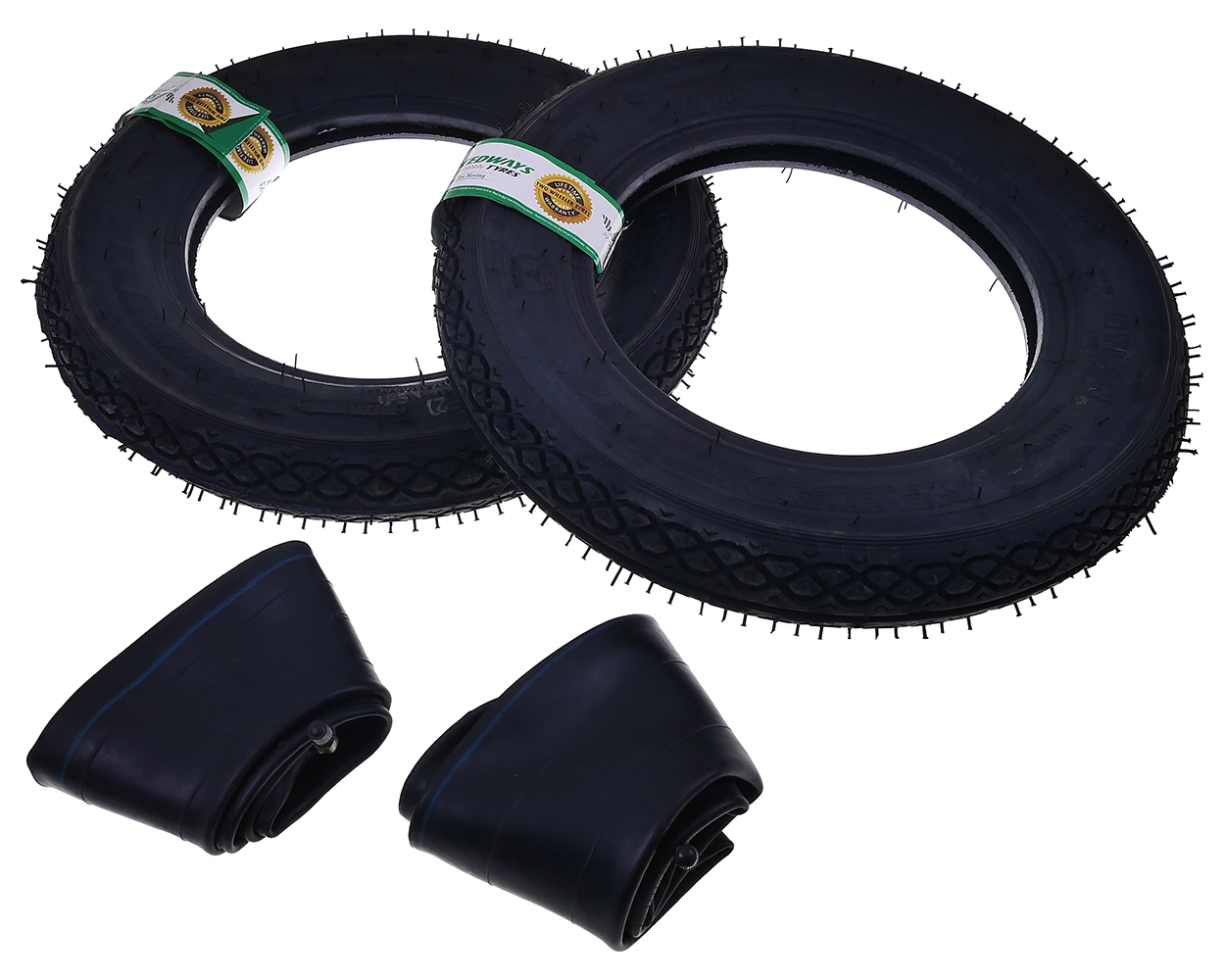 2x Reifen SPEEDWAYS JZ-101 3.00-10 42J TT mit 2x Schlauch