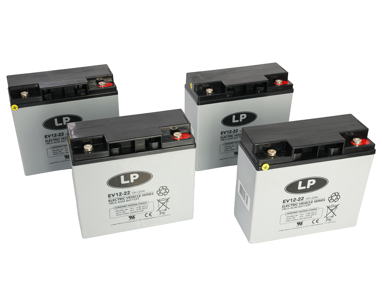 4x Batterie LANDPORT VRLA EV12022 T12