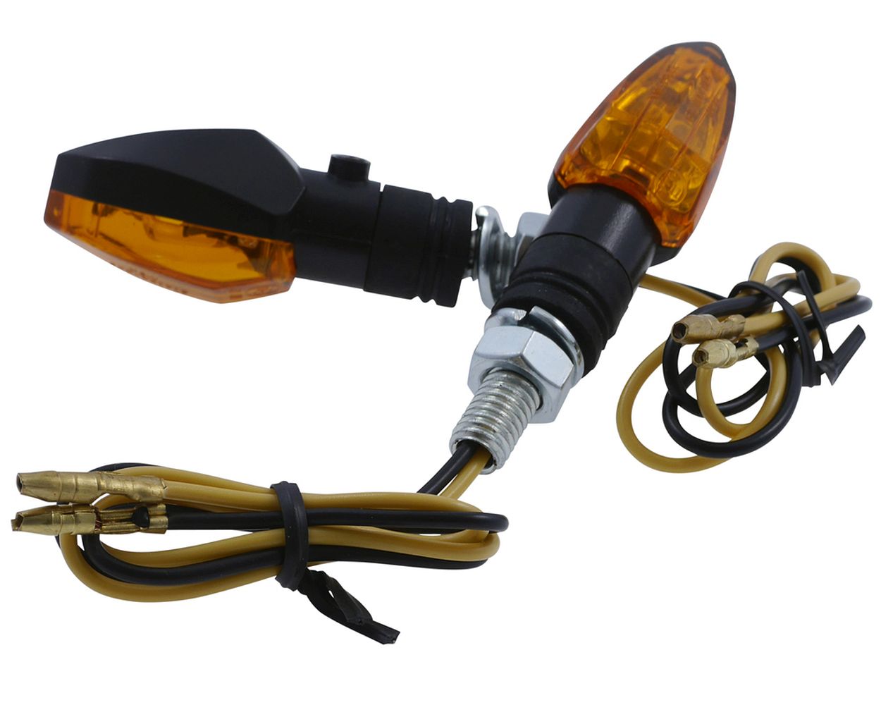 Blinker Lizzard Paar Halogen, Motorrad, schwarz, gelbes Glas, 12 V/6 W