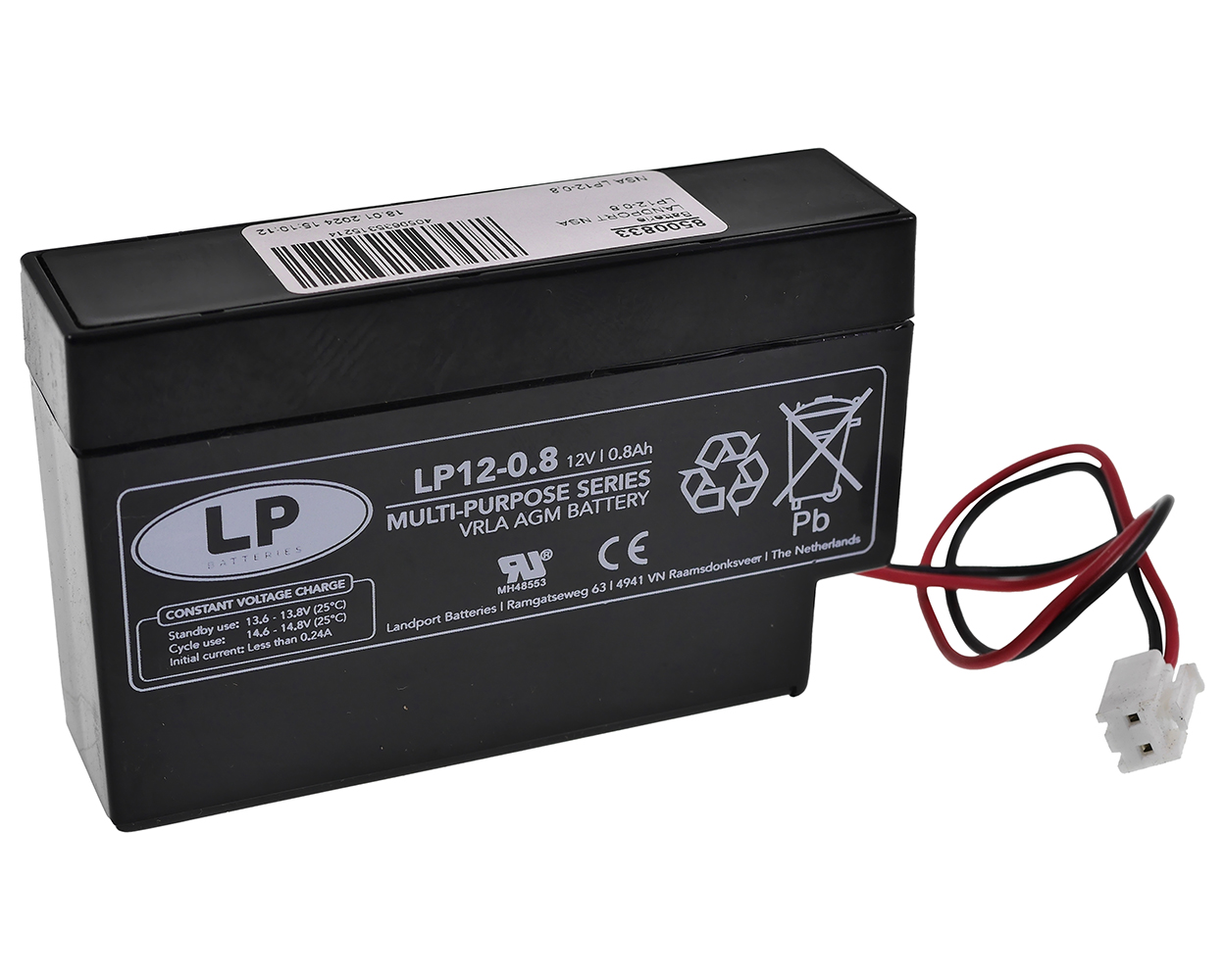 Batterie LANDPORT NSA LP12-0.8 96x25x62 mm 0,8 Ah Sicherheitssysteme, Rolladenantriebe, Dachrollo Antrieb, Heim & Haus