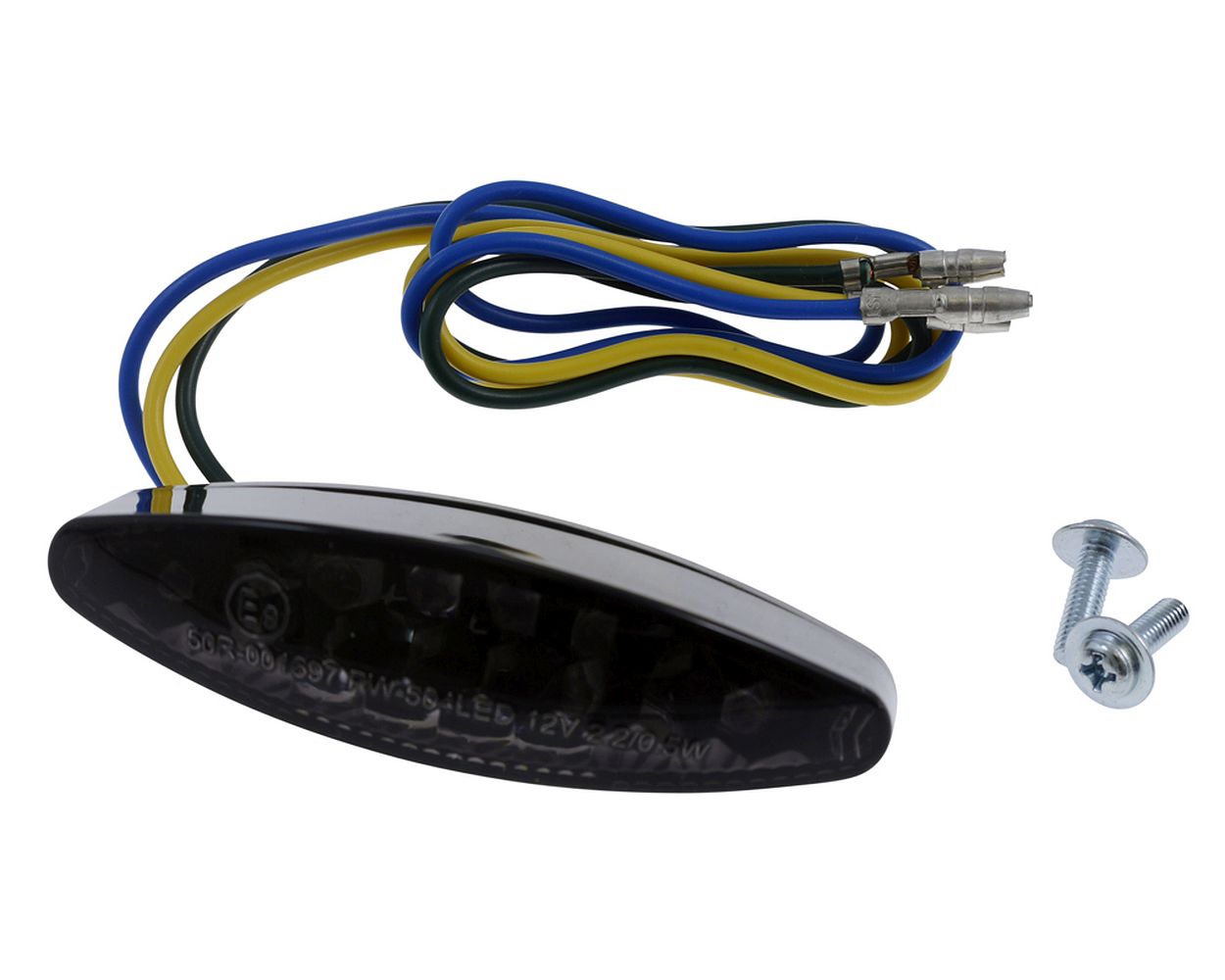 Rücklicht Mini LED Motorrad LITTLE NUMBER1, mit Nummernschildbeleuchtung, getönt