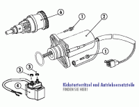  ZN50QT-11 4T AC Anlasser für GY6 China 4 Takt