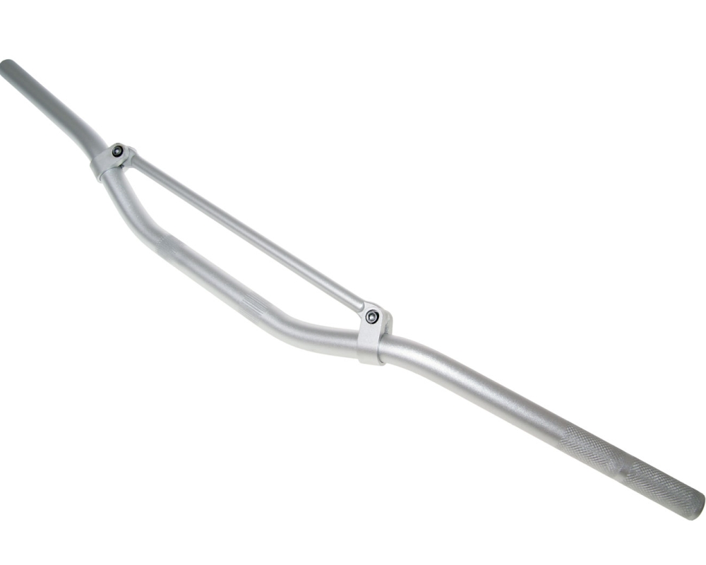 637PL Lenker Motocross Aluminium mit Strebe silber 22mm