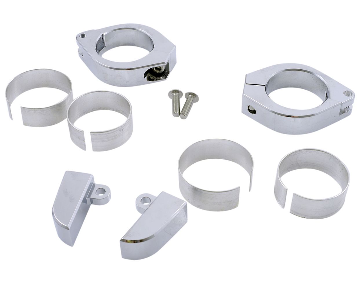 Blinkerhalter CNC Alu Highsider Motorrad Set Chrom für M8 Ge