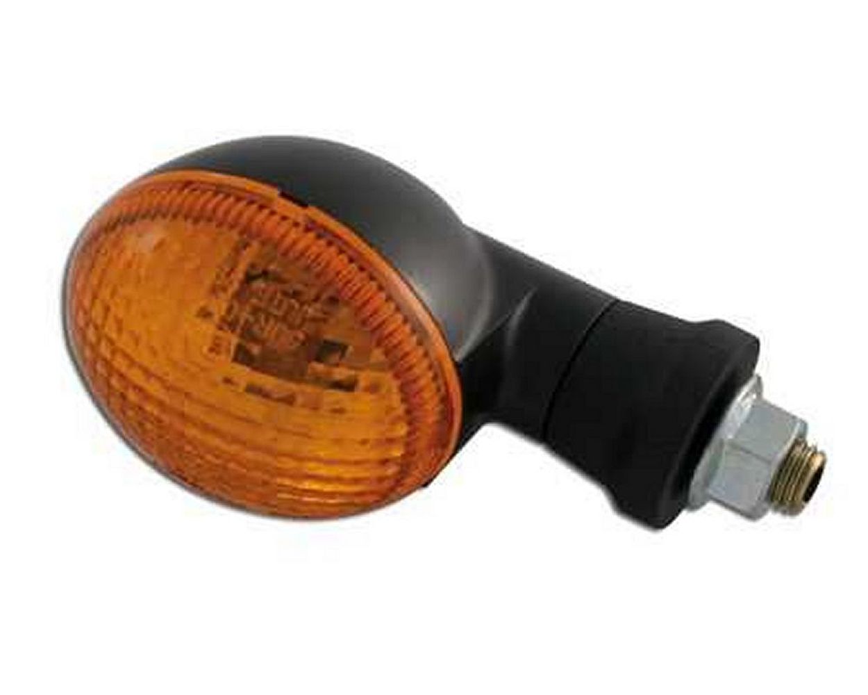 Blinker Motorrad Mini Paar, oval, schwarz, kurzer Stiel, M 10