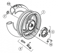  SPEEDY 125 QM125T-10A Qingqi 4T AC Hinterrad 10 Zoll für Baotian BT49QT-9, YY50QT