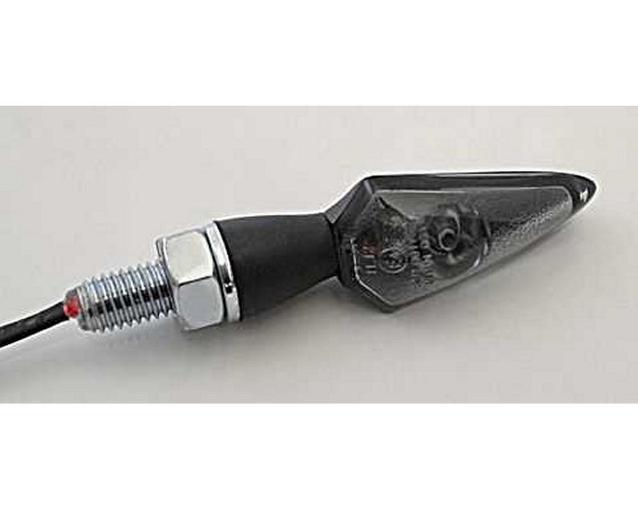 Power-LED Blinker STREAM Motorrad, schwarz, getönt, Metall, L39xB20xT18