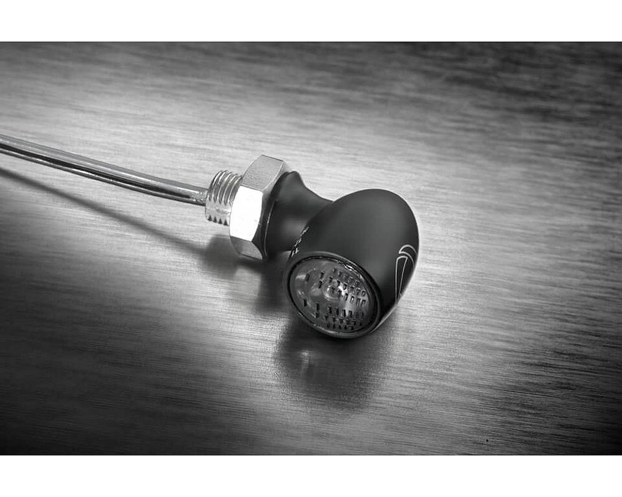 Blinker Set KELLERMANN Bullet Atto Black Mini LED Blinkleuchte vorne / hinten mit ABE kompatibel für Motorrad, Roller, Moped, Vespa, Mofa