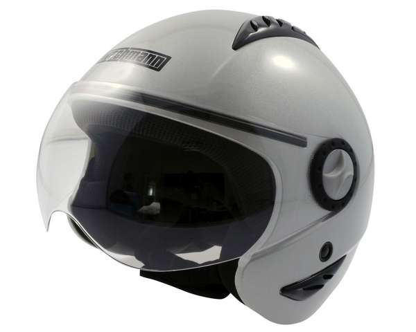 Casque jet WACHMANN WA-40 Comes argent brillant