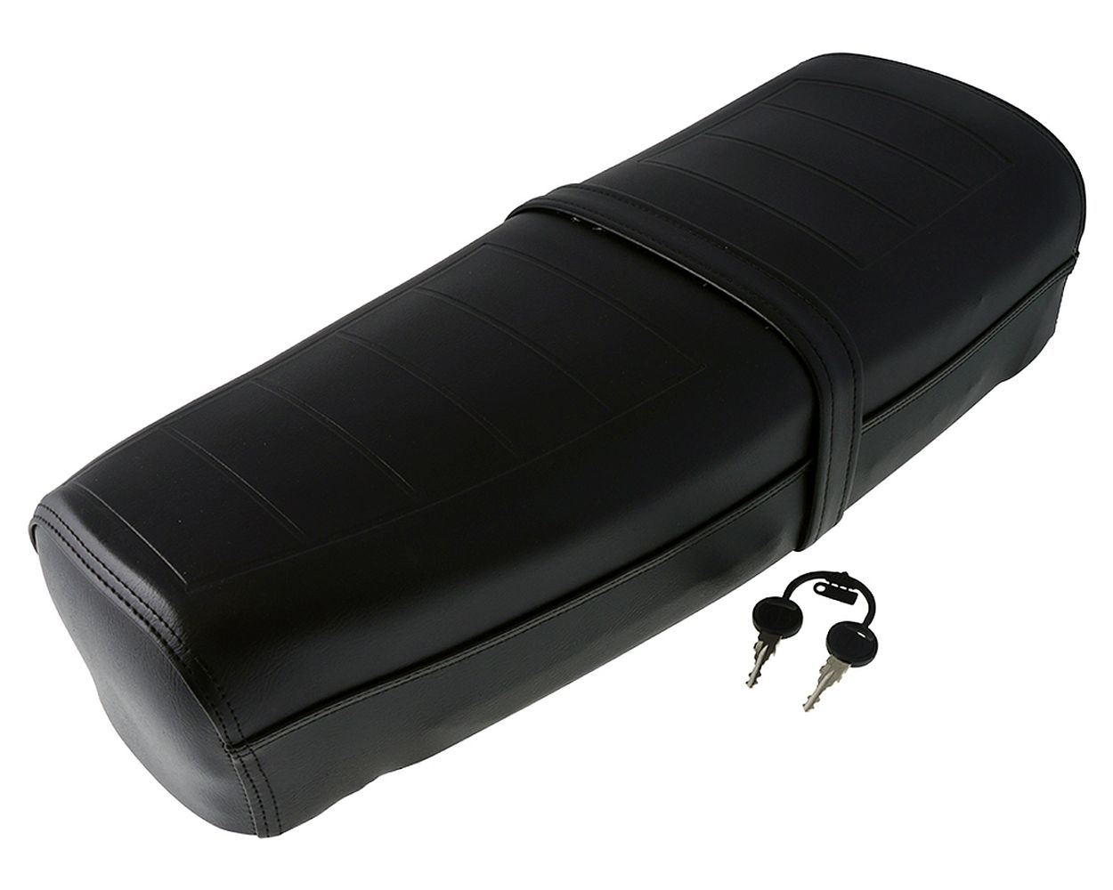 Sitzbank Für Vespa PK50-125/S/ETS - Schwarz Mit Schloss & Halteriemen