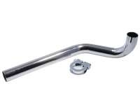 Auspuffkrümmer P3 Tuning mit Schelle kurz Chrom 28mm Anschluss Hercules / Sachs 504 505 Mofa Prima, Optima, Foxi, MBA, Rixe