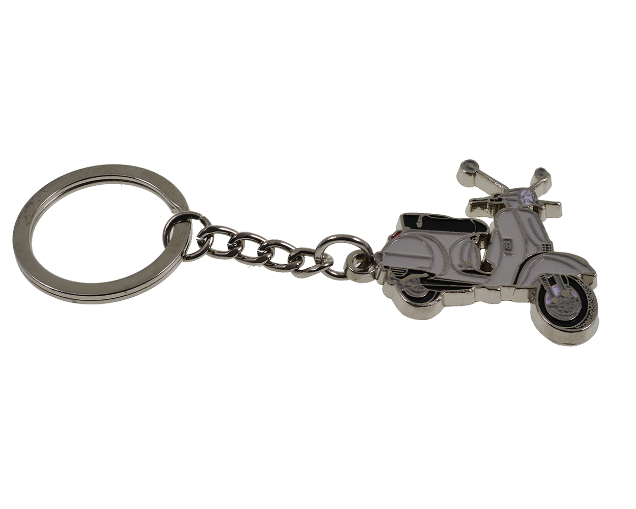 Schlüsselanhänger UNI AUTO kompatibel für Modell PX weiss Klassik Keyring Vespa Roller