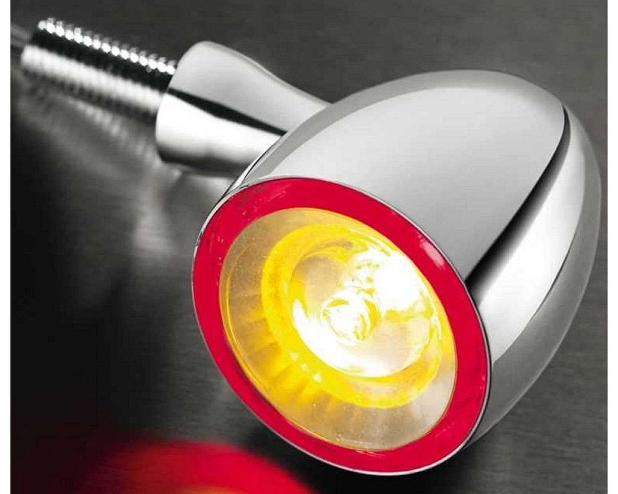 Blinker LED / Rücklicht Kellermann Bullet 1000 DF, chrom, klares Glas, Motorrad