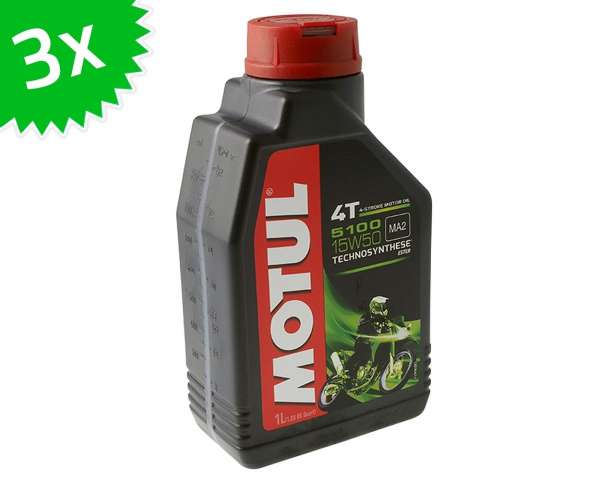 Huile moteur MOTUL 4T 15W50 - 5100 4 temps