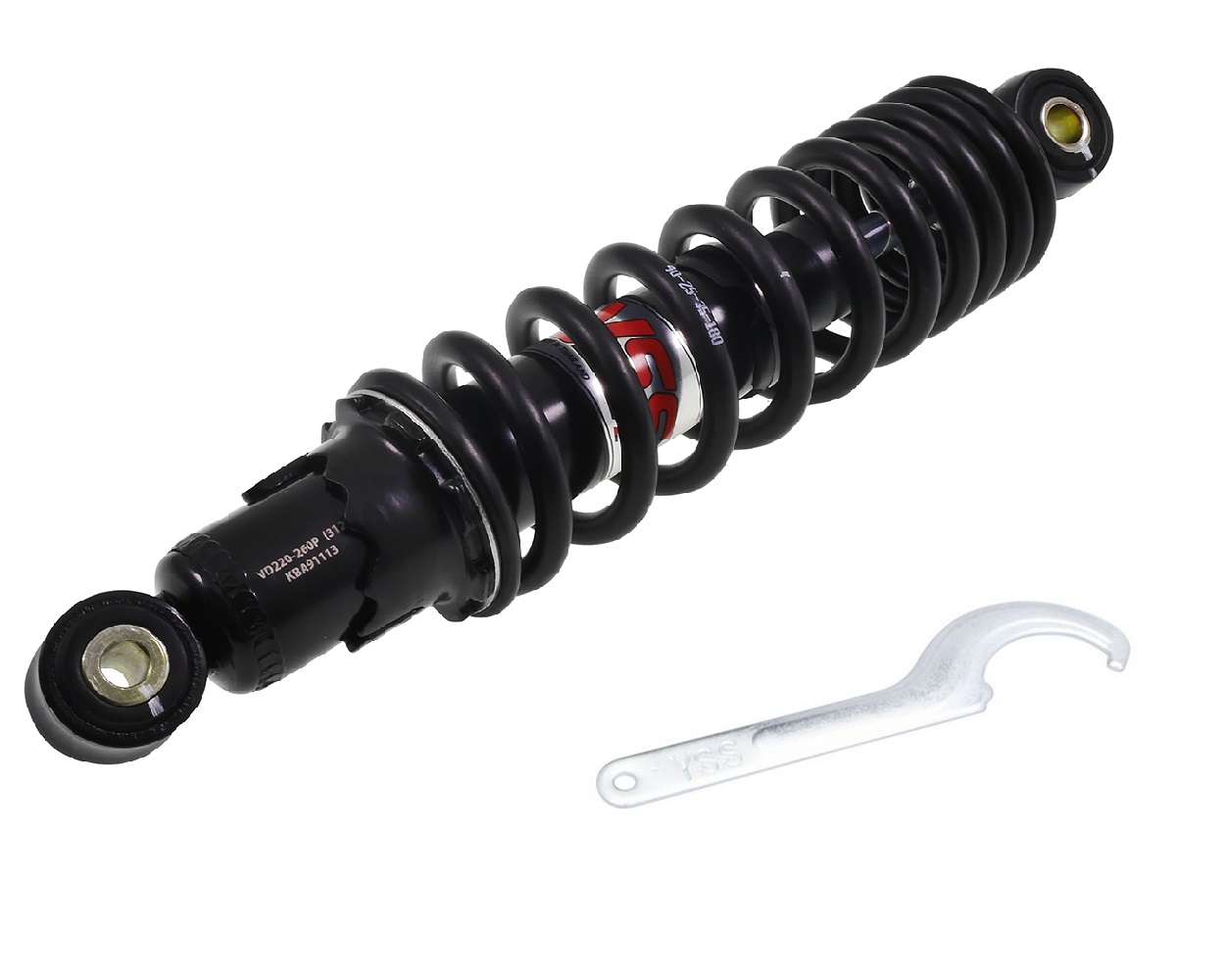 Stoßdämpfer / Federbein YSS Pro-X 260 mm schwarz, ABE, vorne