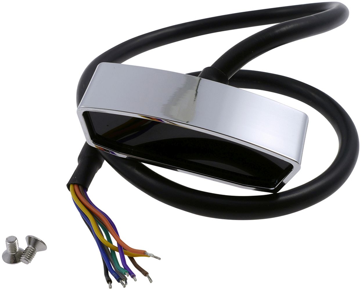 Kontrollanzeigeinstrument Motorrad Chrom eloxiertes Alu, getönt, 5 Anzeigen