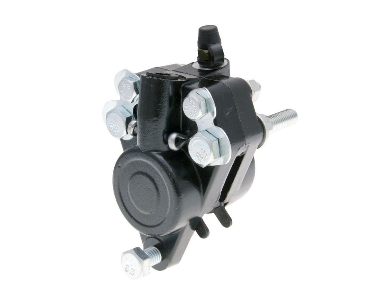 Bremssattel / Bremszange Bremse vorne schwarz komplett für Zündapp KS 50 / 80 2-Takt LC mit Bremsbelägen