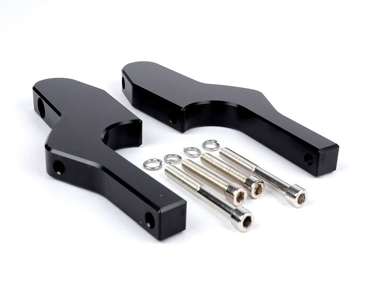Fußrastenadapter Sozius MOTO NOSTRA CNC, schwarz glänzend