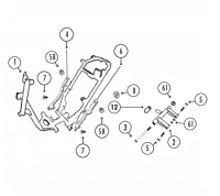  GMX450 4T AC Rahmen für Rex RS400, RS460, Monza, AGM GMX450 / Sport