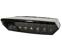 Rücklicht LED Motorrad BOSTON, schwarze Basis, getönt, Kennzeichenbeleuchtung